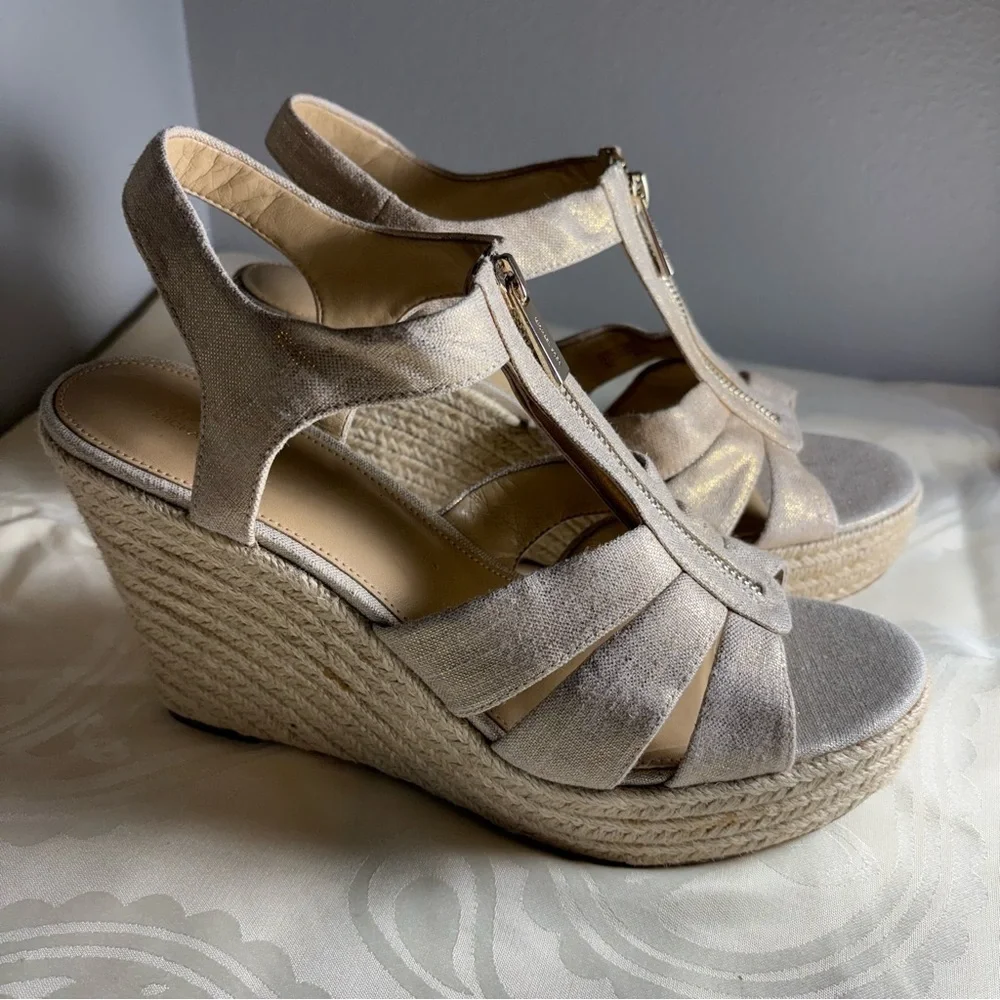 Michael Kors Cream Espadrille Wedges